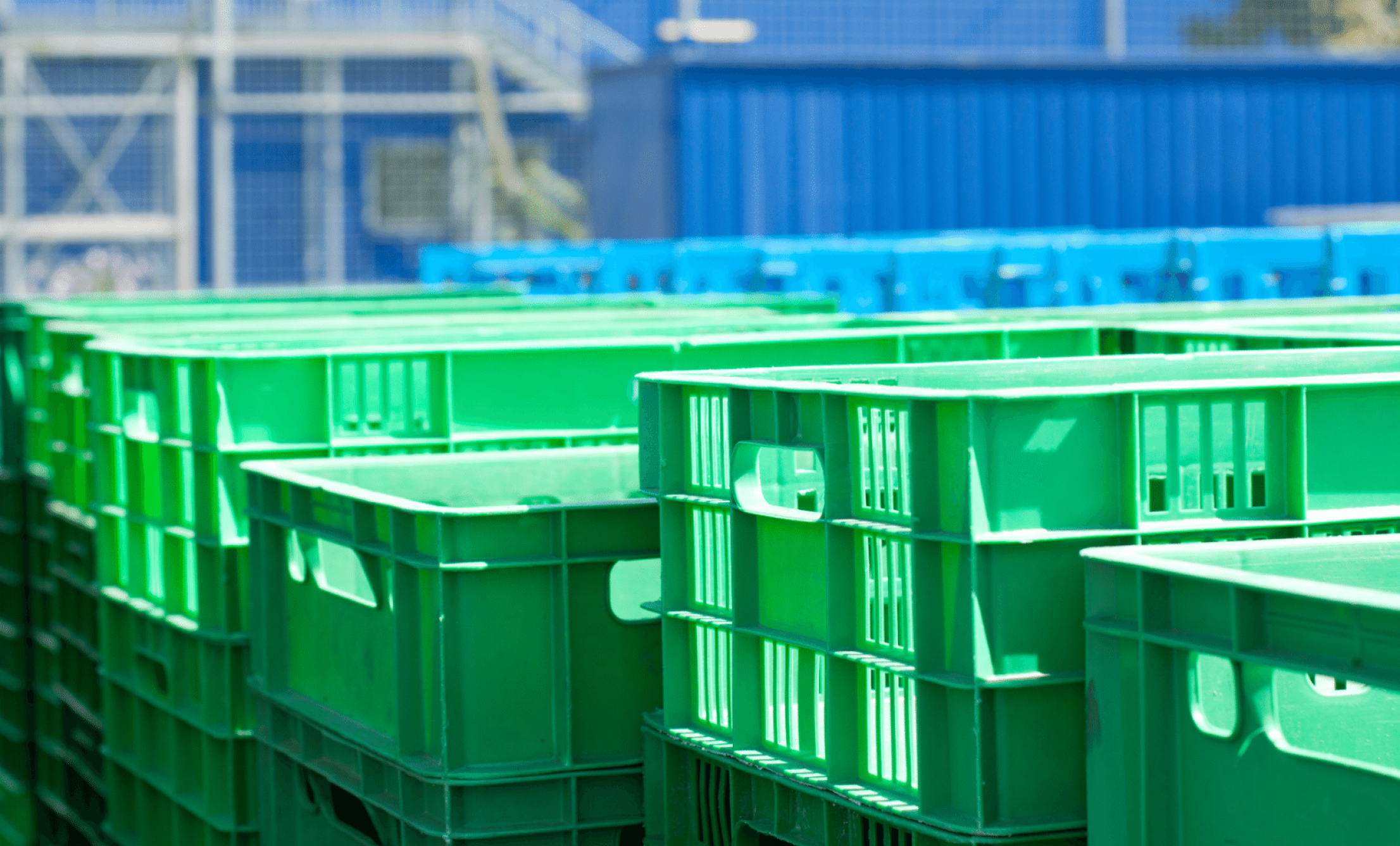 What is the contribution of plastic crates to saving costs?