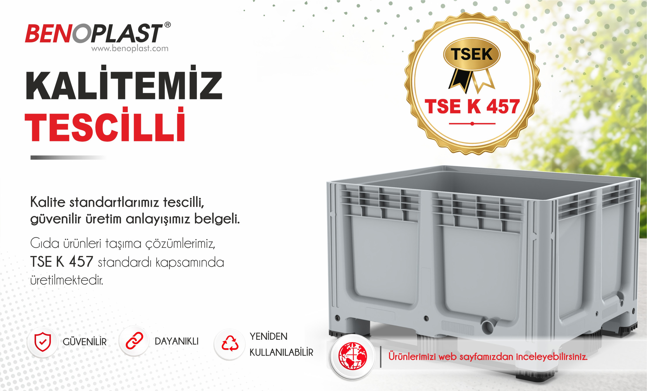 Benoplast Plastic Containers Once Again Certified for Quality with the TSE K 457 Certificate